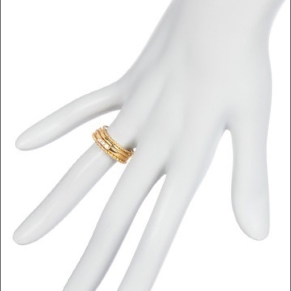 Sterling Forever CZ Rope Band Stacking Ring Set - Picture 6 of 8